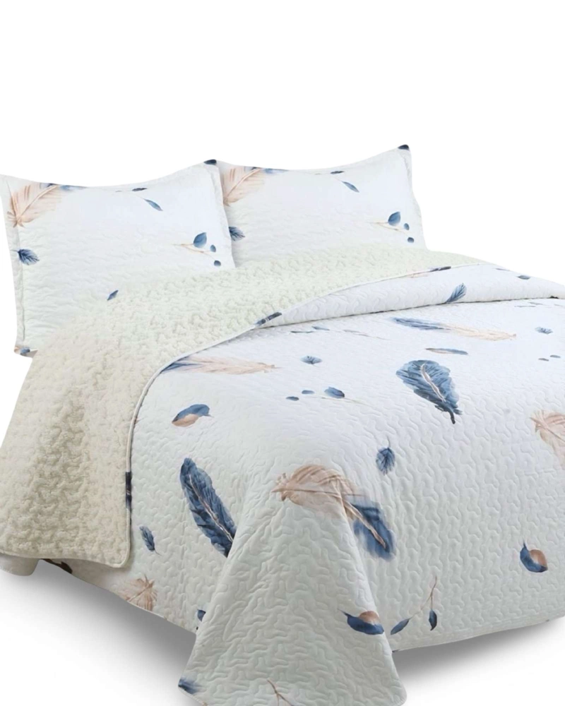 CUBRECAMA QUILT CON SHERPA 2 PLAZA 230 CM X 250 CM - 5
