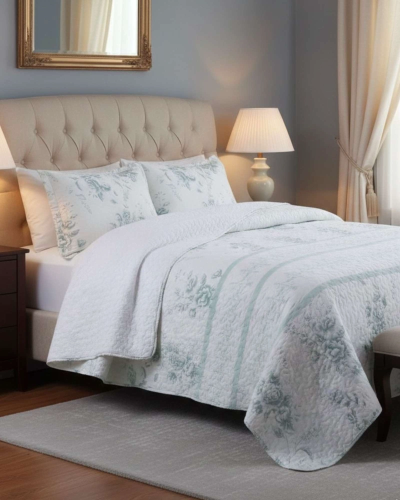 COBERTOR COLCHA QUILT SHERPA OTOÑO INVIERNO 2 PLAZAS - 4