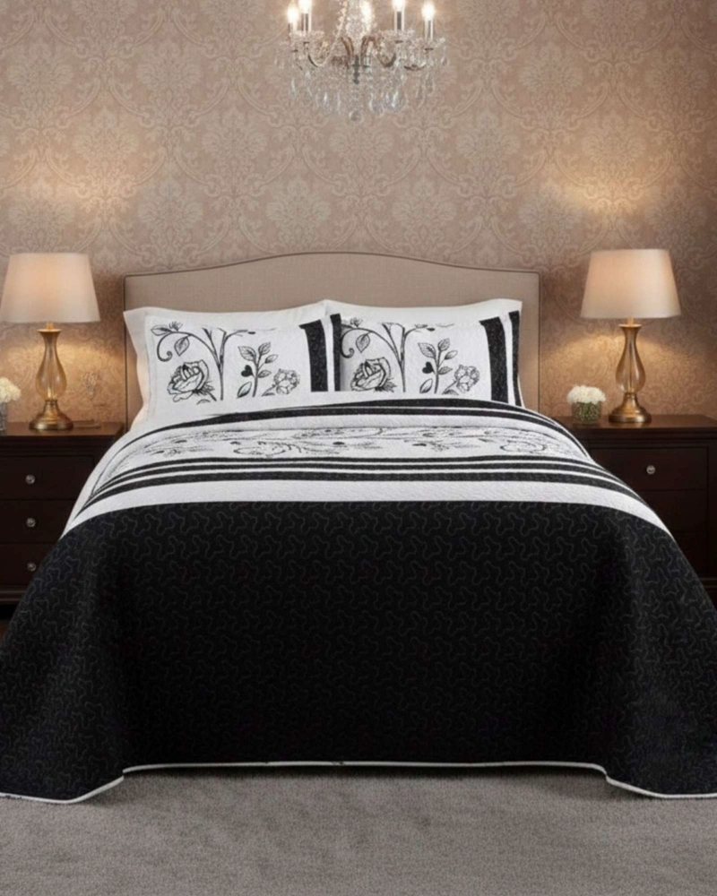 COBERTOR COLCHA QUILT SHERPA OTOÑO INVIERNO 2 PLAZAS - 1
