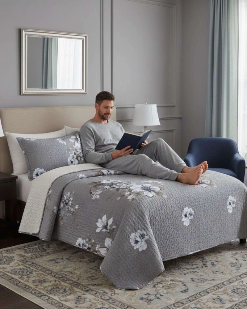 CUBRECAMA QUILT CON SHERPA 2 PLAZA 230 CM X 250 CM - 2
