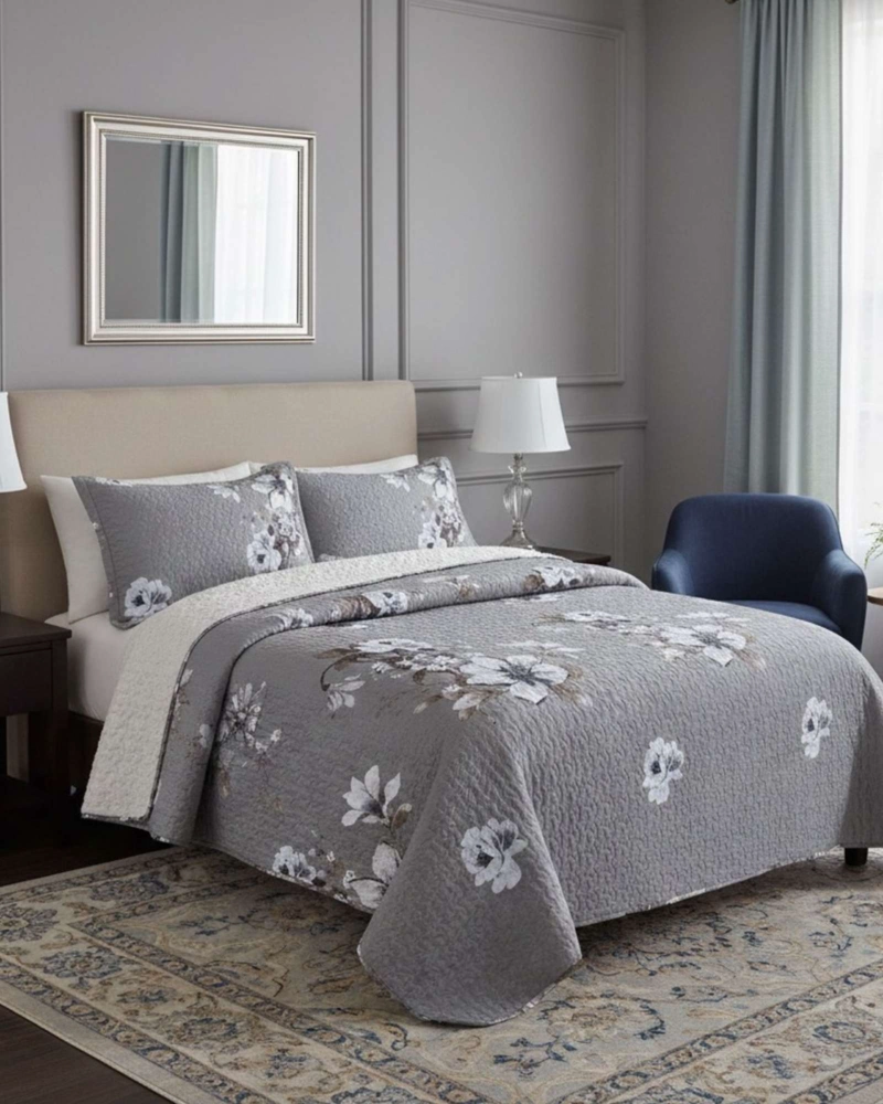 CUBRECAMA QUILT CON SHERPA 2 PLAZA 230 CM X 250 CM - 3
