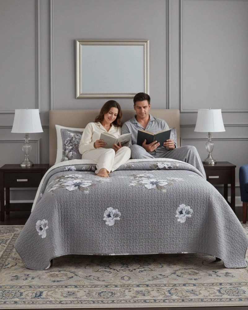 CUBRECAMA QUILT CON SHERPA 2 PLAZA 230 CM X 250 CM - 4