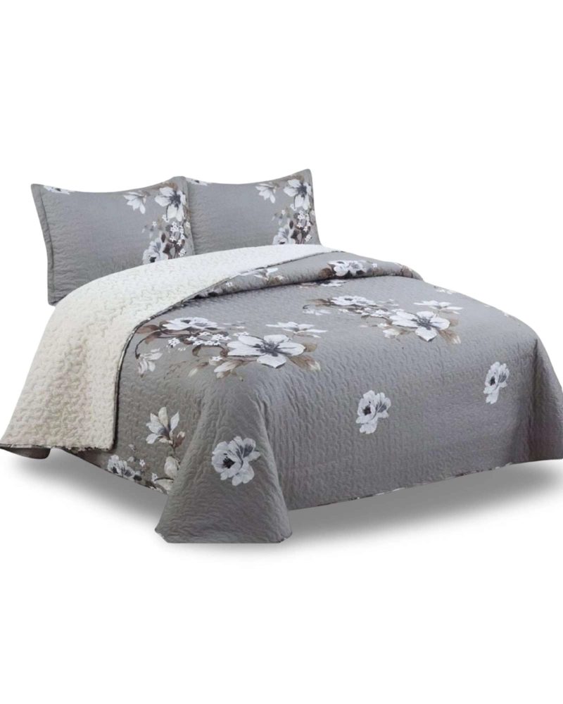 CUBRECAMA QUILT CON SHERPA 2 PLAZA 230 CM X 250 CM - 5