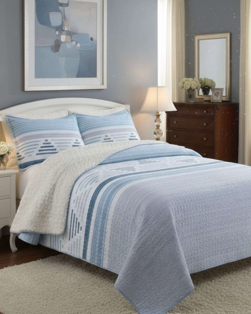 CUBRECAMA QUILT CON SHERPA 2 PLAZA 230 CM X 250 CM - 4