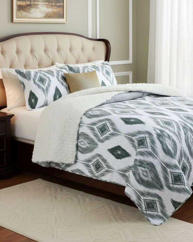 CUBRECAMA QUILT CON SHERPA KING 250 X 270 CM - 2