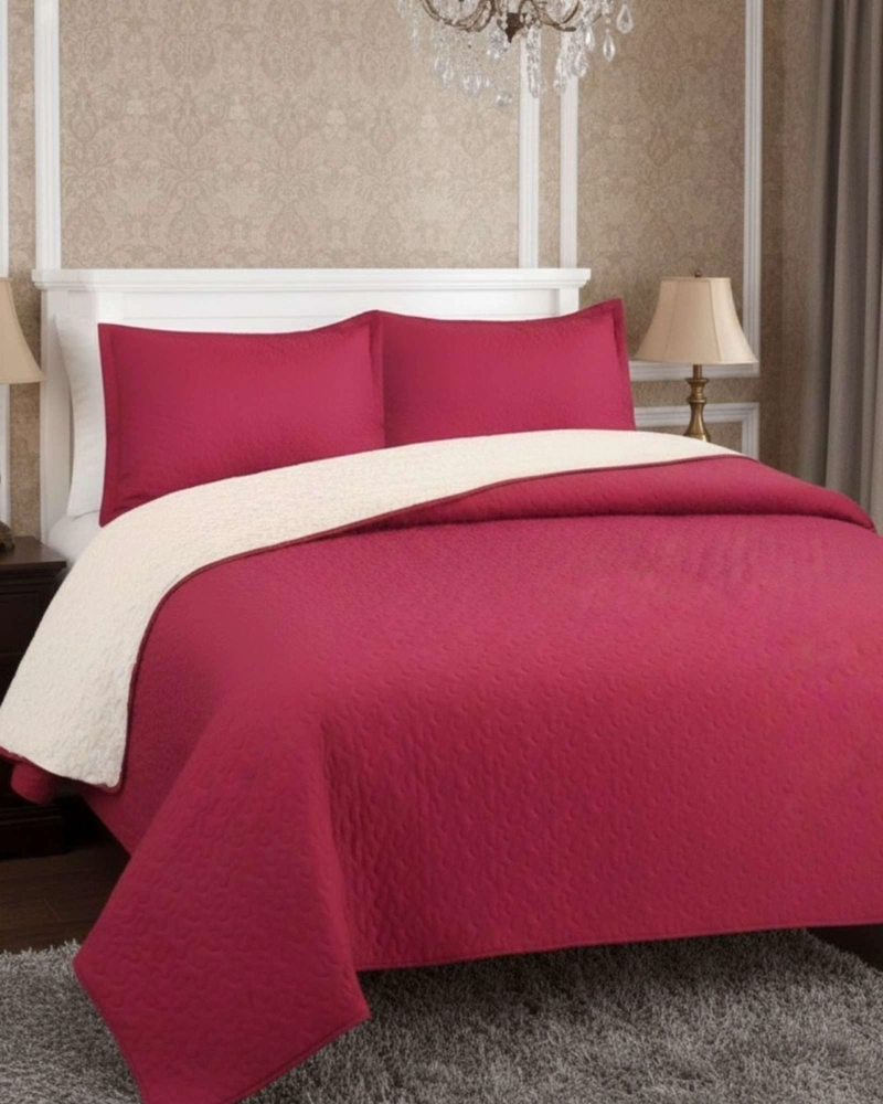 CUBRECAMA QUILT SHERPA PLAZA Y MEDIA 180 X 230 CM - 1