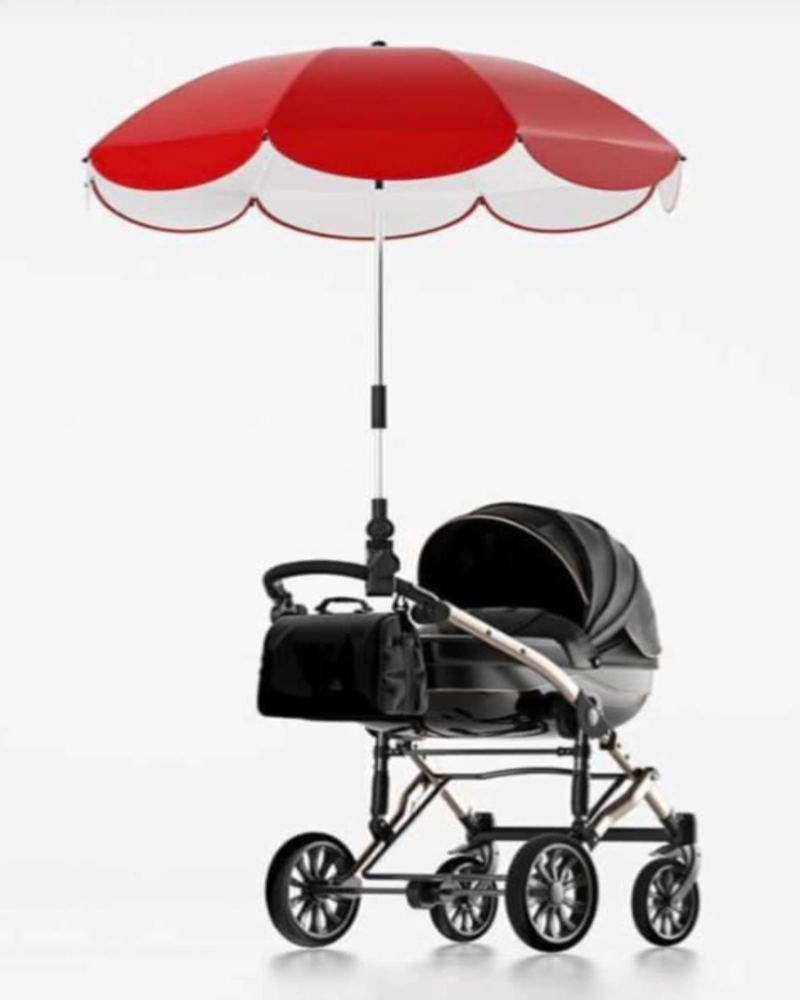 PARASOL UNIVERSAL PARA COCHE DE BEBE  BRAZO FLEXIBLE Y AJUSTE 360° - 4