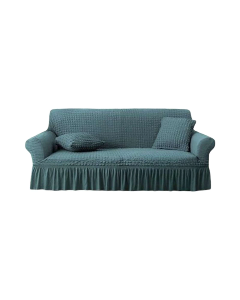 FUNDA DE SOFA TURCA DE 2 CUERPO DISEÑO PREMIUM CON FALDON - 6