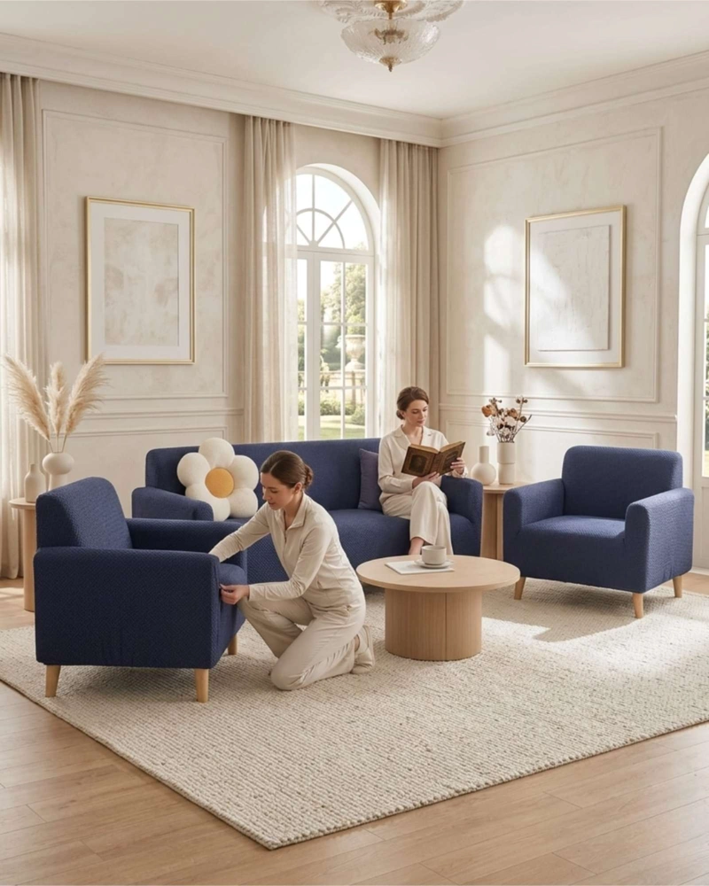 JUEGO DE CUBRE SILLON 3+1+1 TEXTURIZADO PREMIUM - 1