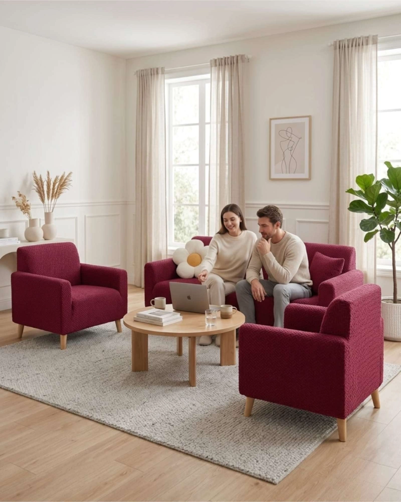 JUEGO DE CUBRE SILLON 3+1+1 TEXTURIZADO PREMIUM - 2