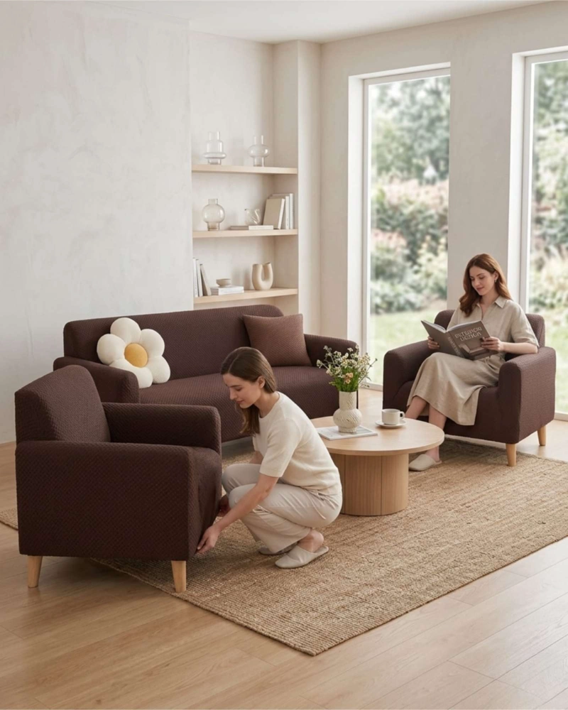 JUEGO DE CUBRE SILLON 3+1+1 TEXTURIZADO PREMIUM - 1