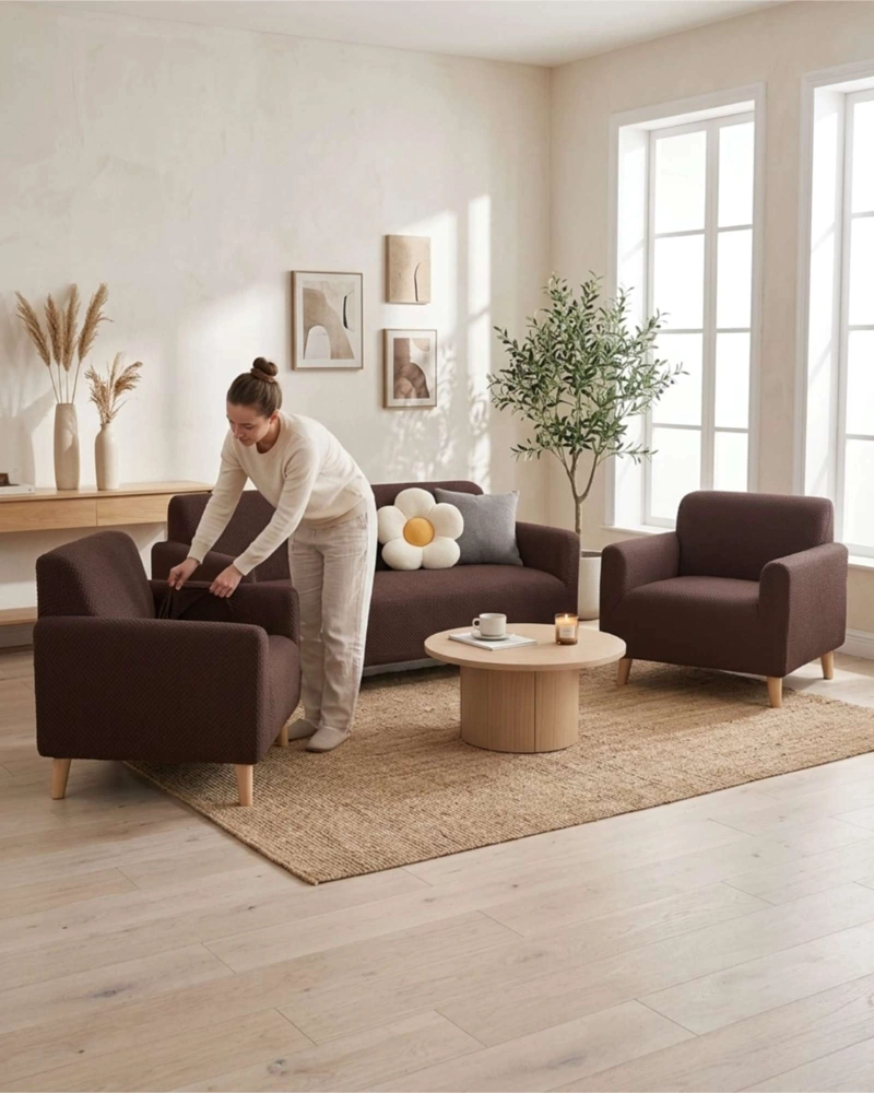 JUEGO DE CUBRE SILLON 3+1+1 TEXTURIZADO PREMIUM - 2