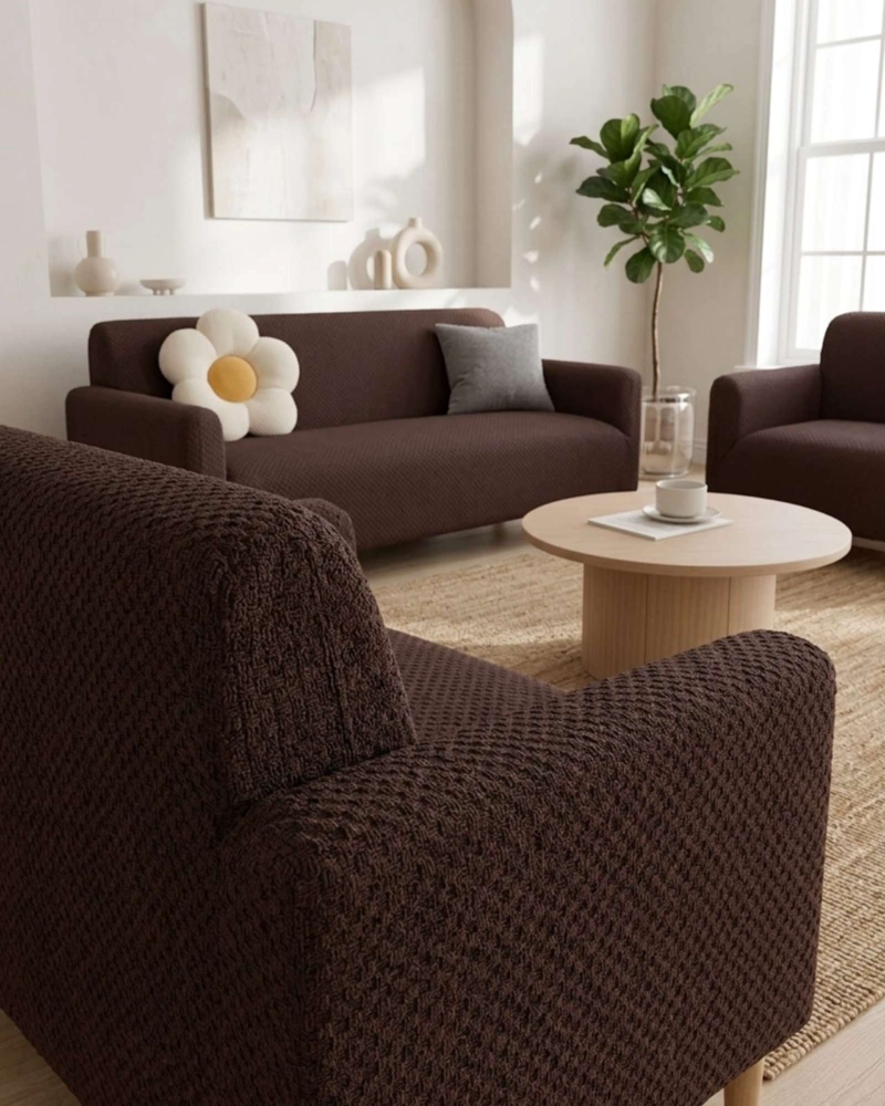 JUEGO DE CUBRE SILLON 3+1+1 TEXTURIZADO PREMIUM - 3