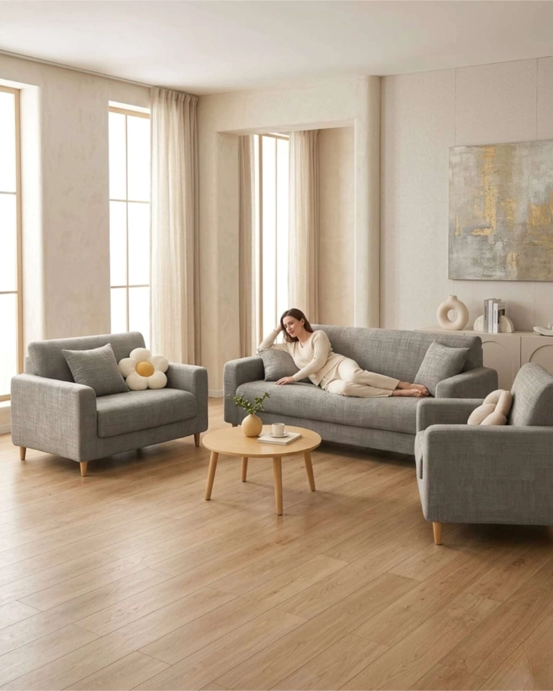 FUNDA CUBRE SILLON 3+1+1 PROTECTOR DE TELA REFORZADA LAVABLE - 2