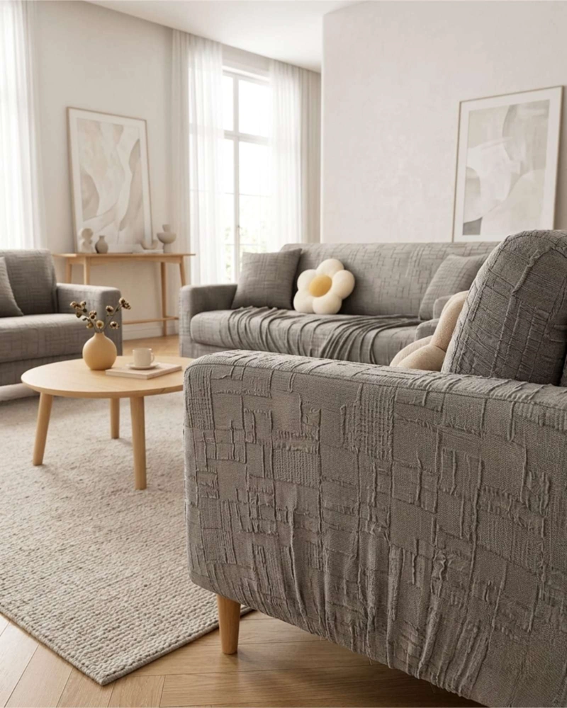 FUNDA CUBRE SILLON 3+1+1 PROTECTOR DE TELA REFORZADA LAVABLE - 4