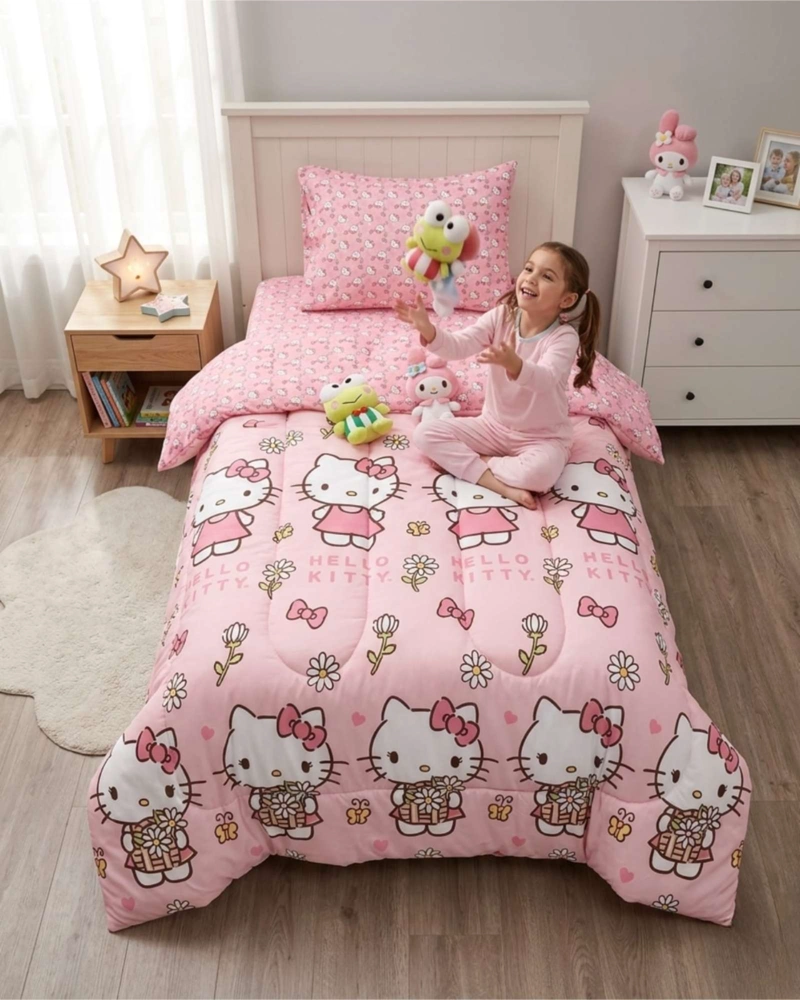 PLUMON HELLO KITTY DISEÑO MARGARITA PLAZA Y MEDIA CON FUNDA - 2