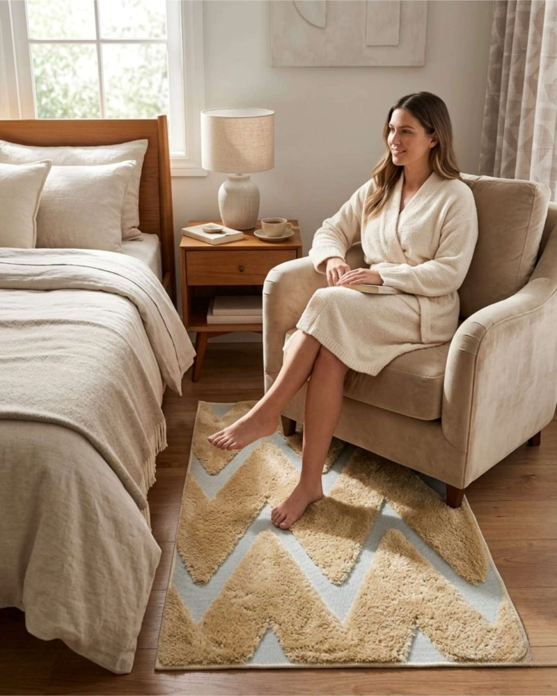 ALFOMBRA BAJADA DE CAMA 50X80 CM ESTILO JACQUARD - 1