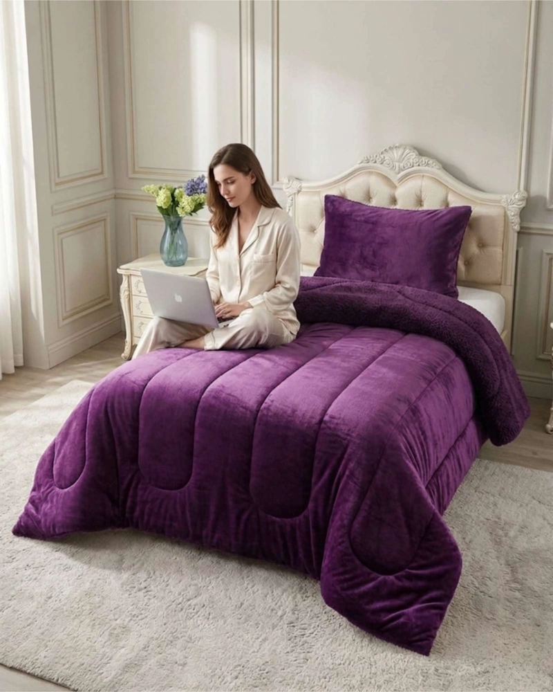 CUBRECAMA DE INVIERNO PLUSH CON CHIPORRO 1,5 PLAZAS - 5