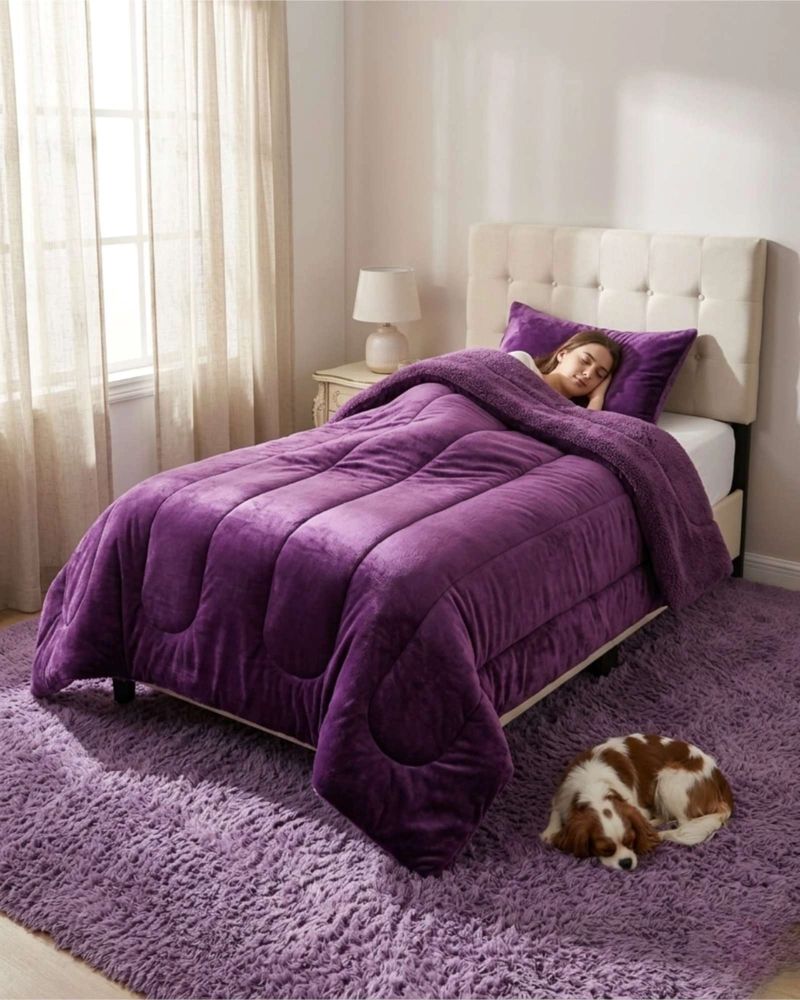 CUBRECAMA DE INVIERNO PLUSH CON CHIPORRO 1,5 PLAZAS - 6