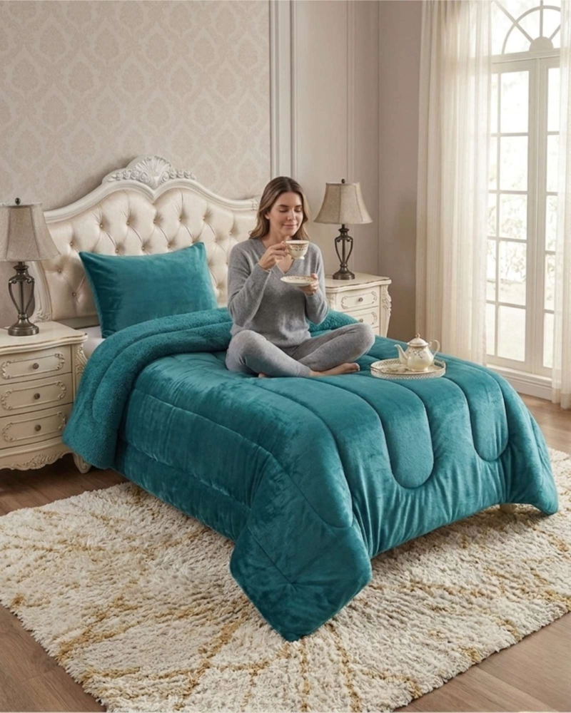 CUBRECAMA DE INVIERNO PLUSH CON CHIPORRO 1,5 PLAZAS - 2