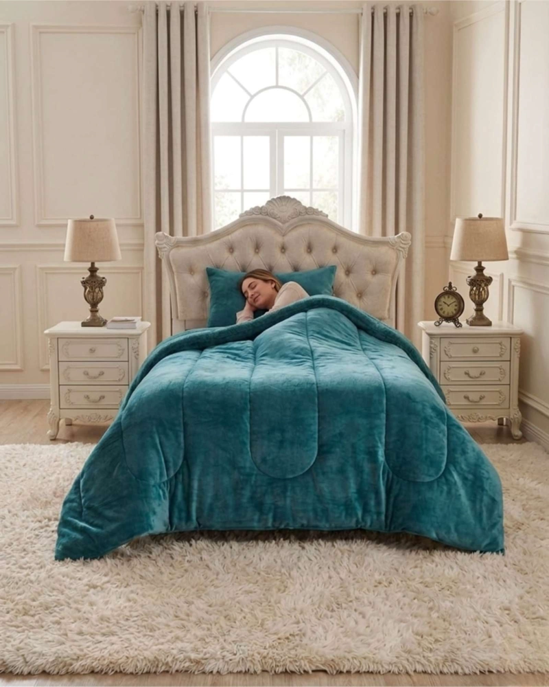 CUBRECAMA DE INVIERNO PLUSH CON CHIPORRO 1,5 PLAZAS - 5