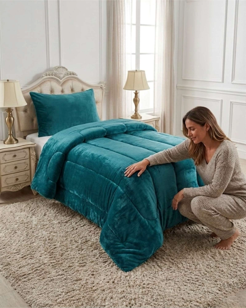 CUBRECAMA DE INVIERNO PLUSH CON CHIPORRO 1,5 PLAZAS - 6
