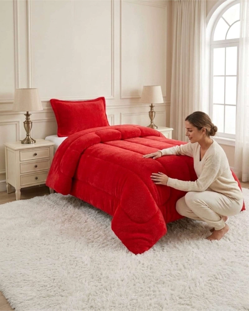 CUBRECAMA DE INVIERNO PLUSH CON CHIPORRO 1,5 PLAZAS - 2