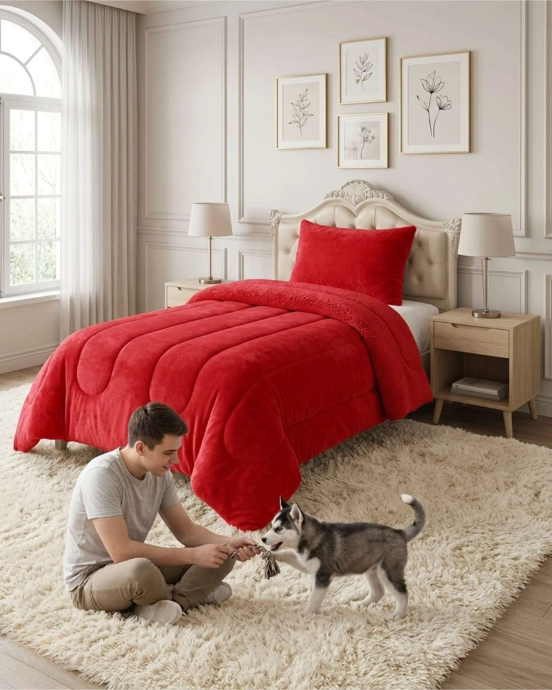 CUBRECAMA DE INVIERNO PLUSH CON CHIPORRO 1,5 PLAZAS - 7