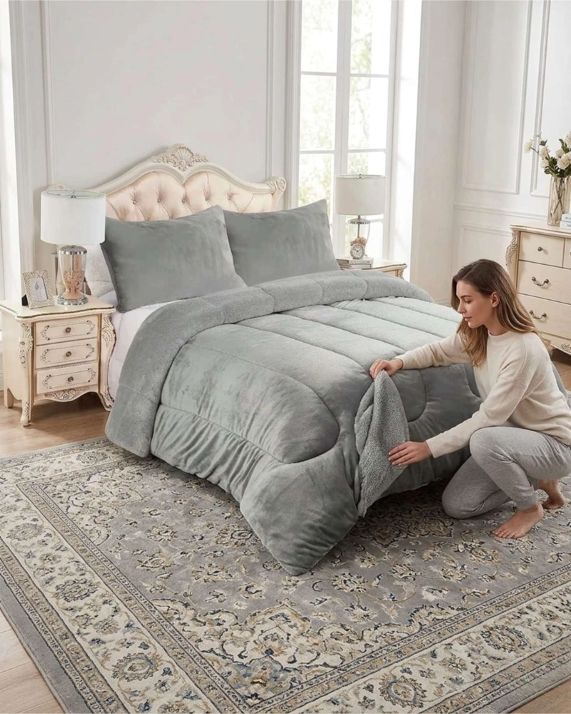 CUBRECAMA DE INVIERNO PLUSH CON CHIPORRO 2 PLAZAS - 2