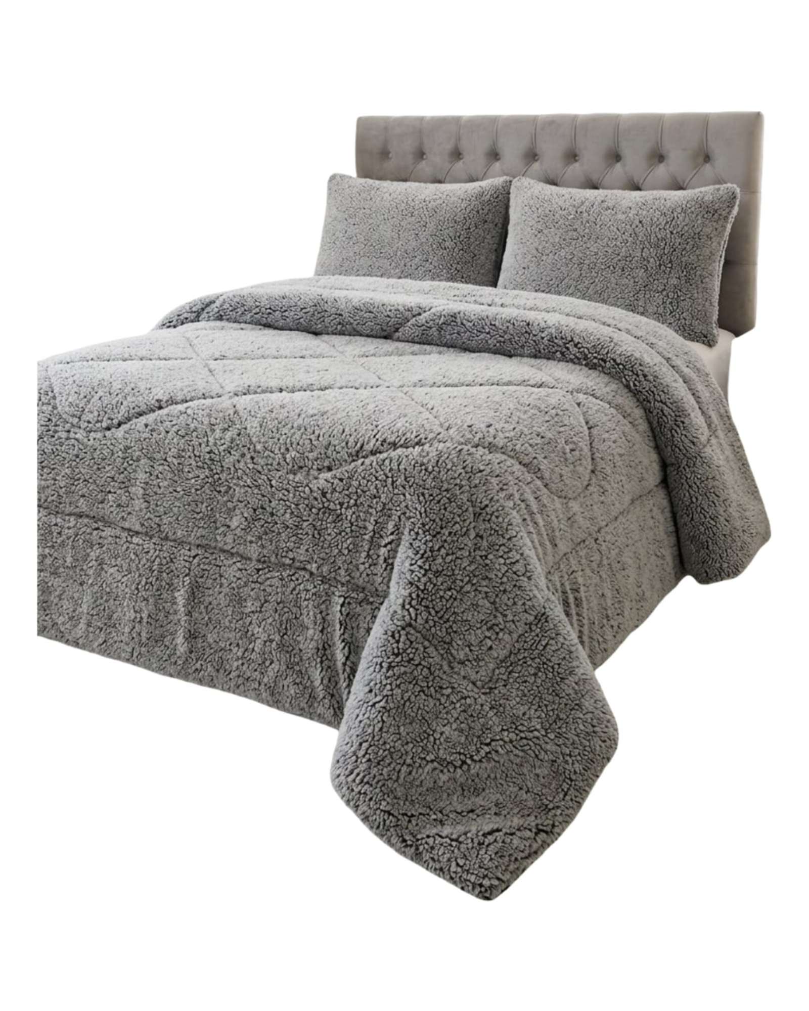 CUBRECAMAS SHERPA PREMIUM TEXTURA DE OVEJA 2 PLAZAS - 6