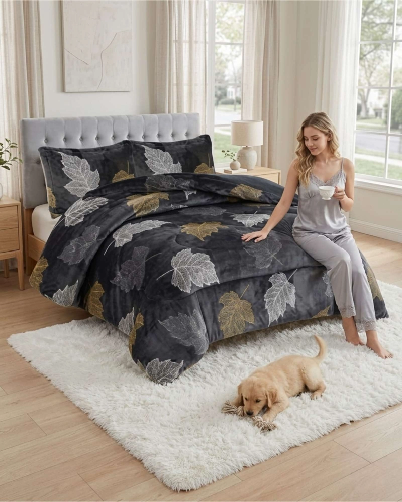 CUBRECAMAS SHERPA 2 PLAZAS PLUSH ULTRA SUAVE DE LUJO - 3