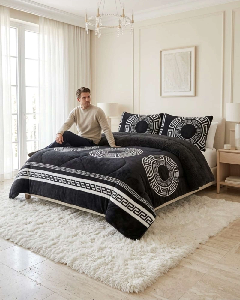 CUBRECAMAS SHERPA 2 PLAZAS PLUSH ULTRA SUAVE DE LUJO - 4