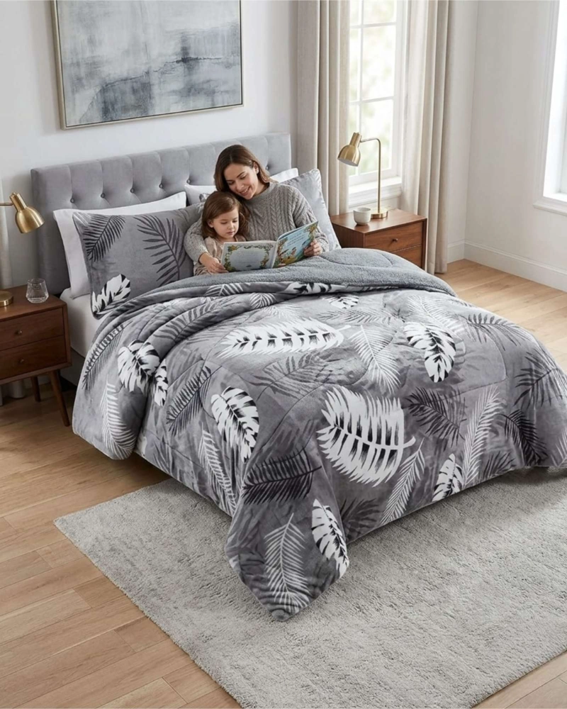 CUBRECAMAS SHERPA 2 PLAZAS PLUSH ULTRA SUAVE DE LUJO - 3
