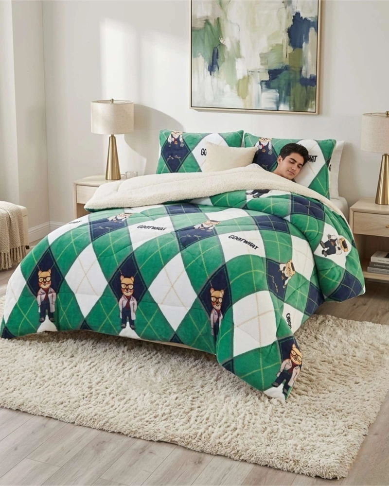 CUBRECAMAS SHERPA 2 PLAZAS PLUSH ULTRA SUAVE DE LUJO - 5