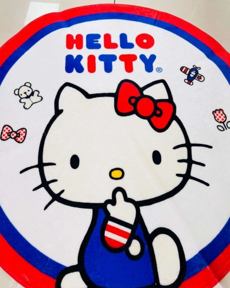 ALFOMBRA DE JUEGO PARA NIÑOS CIRCULAR SUAVE 80CM DE HELLO KITTY - 5