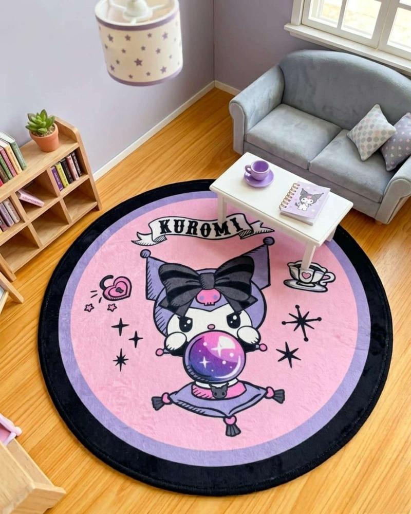ALFOMBRA DE JUEGO PARA NIÑOS CIRCULAR SUAVE 80CM DE KUROMI - 2