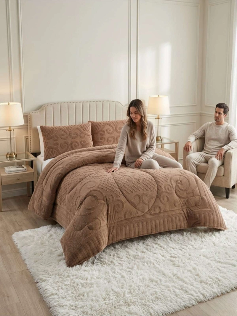 CUBRECAMA TERMICO DE INVIERNO JACQUARD  2 PLAZAS - 1
