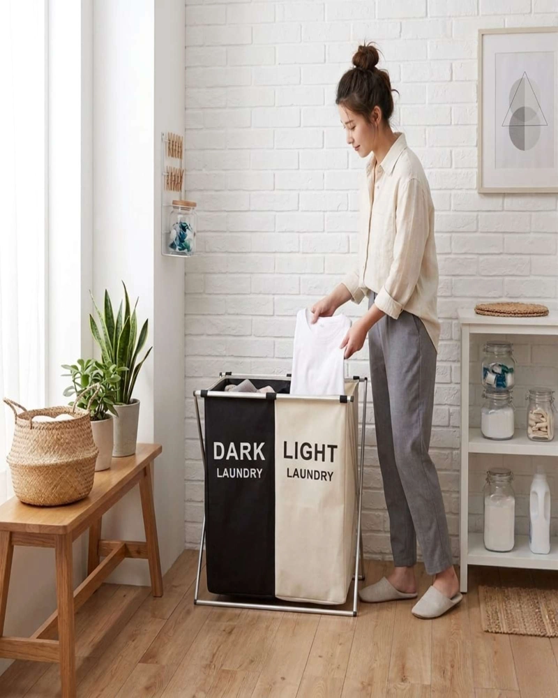 CANASTO ORGANIZADOR DE ROPA VERSATIL DE 60CM X 38CM - 2