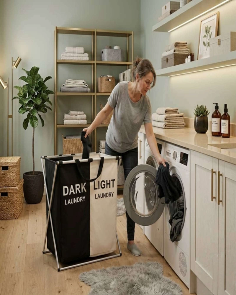 CANASTO ORGANIZADOR DE ROPA VERSATIL DE 60CM X 38CM - 3