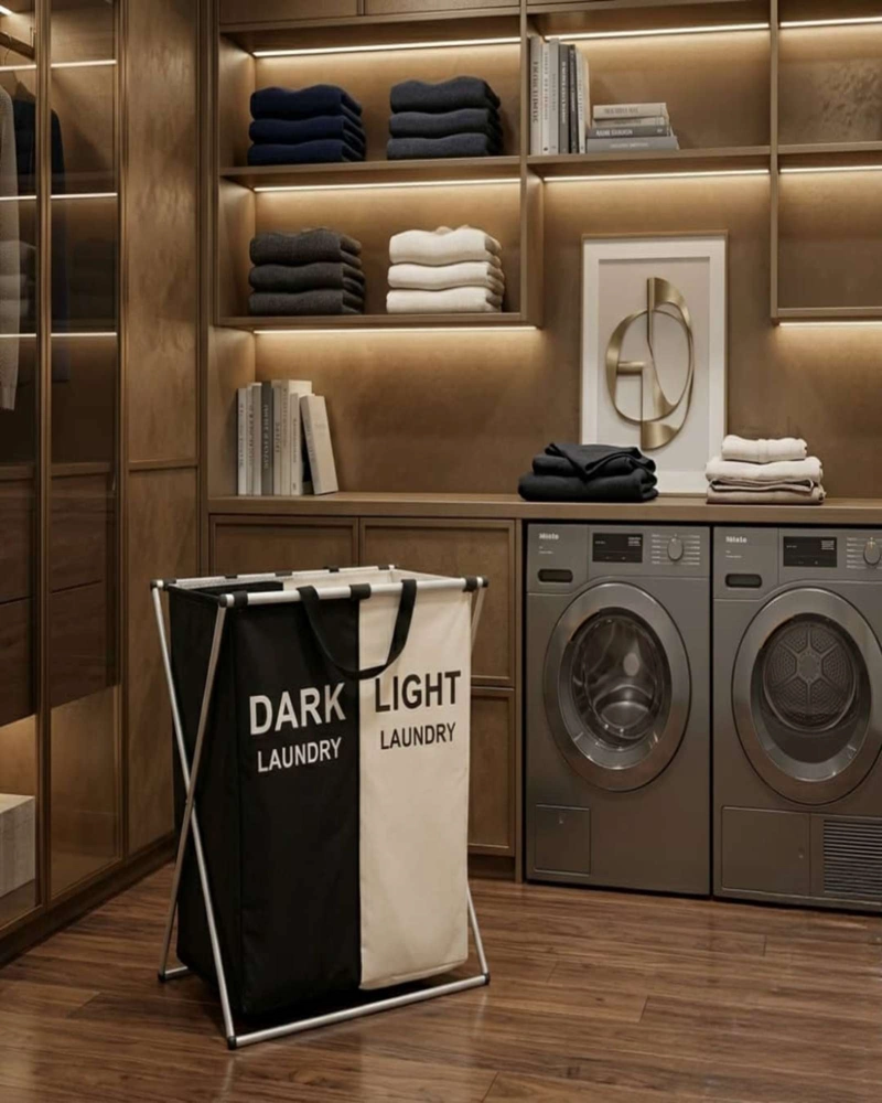 CANASTO ORGANIZADOR DE ROPA VERSATIL DE 60CM X 38CM - 4