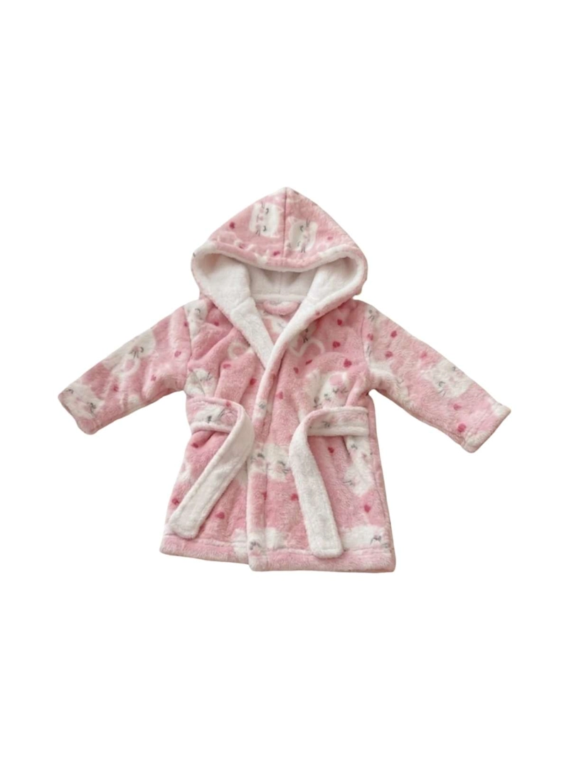 BATA DE BAÑO BEBE  CON CAPUCHA 0-6 MESES POLAR - 3