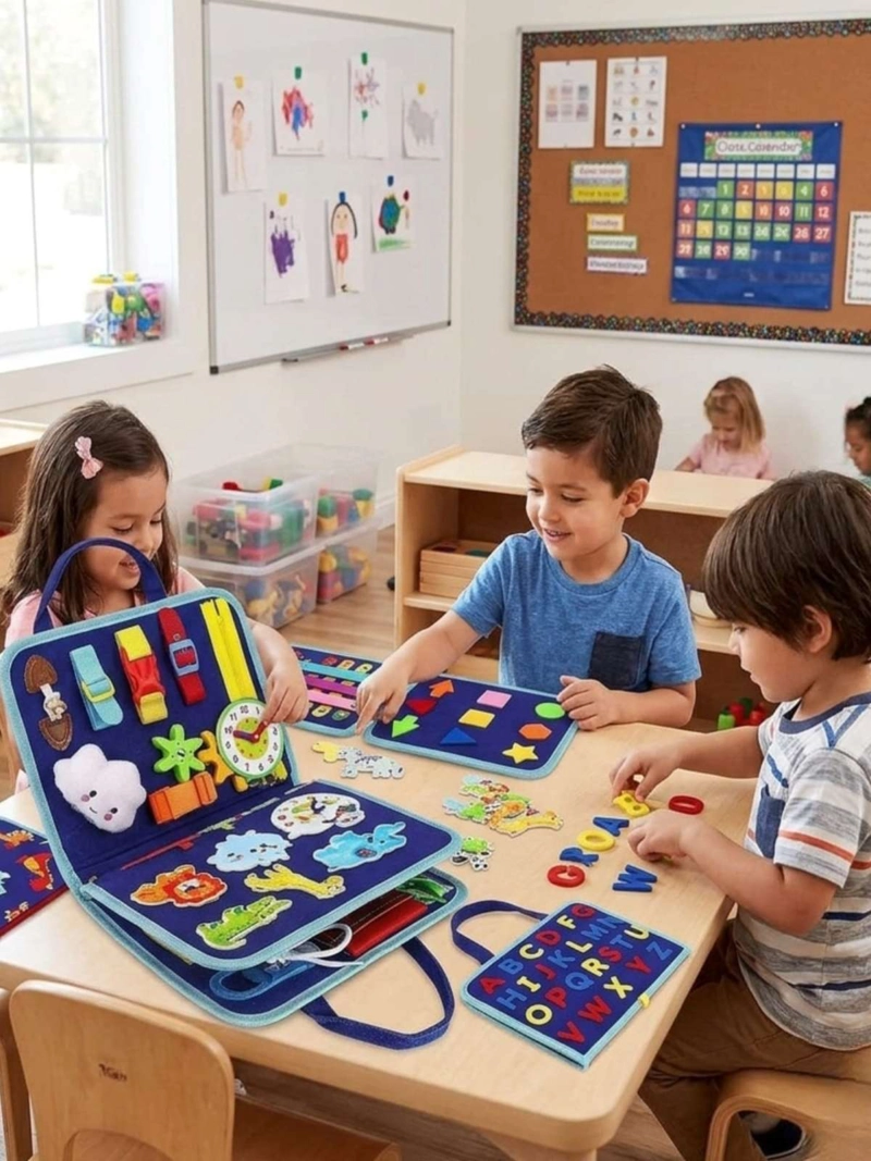 LIBRO DIDACTICO CON TABLERO DE ACTIVIDADES SENSORIAL - 1