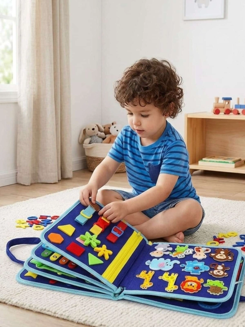LIBRO DIDACTICO CON TABLERO DE ACTIVIDADES SENSORIAL - 2