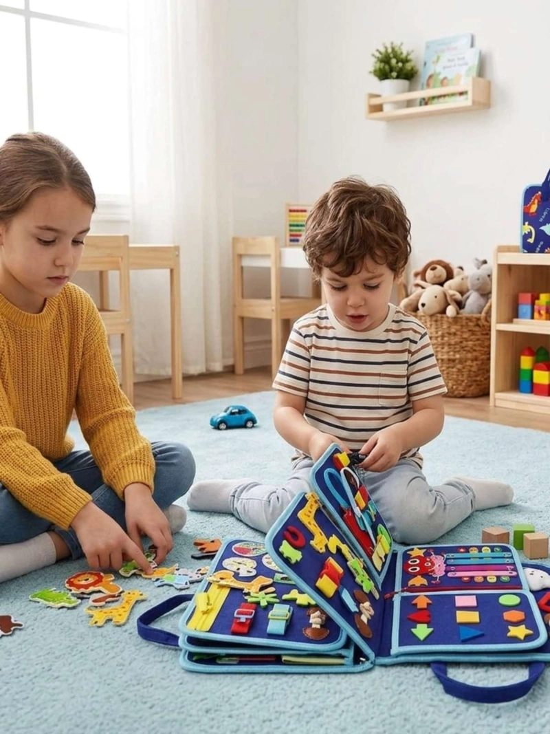 LIBRO DIDACTICO CON TABLERO DE ACTIVIDADES SENSORIAL - 6