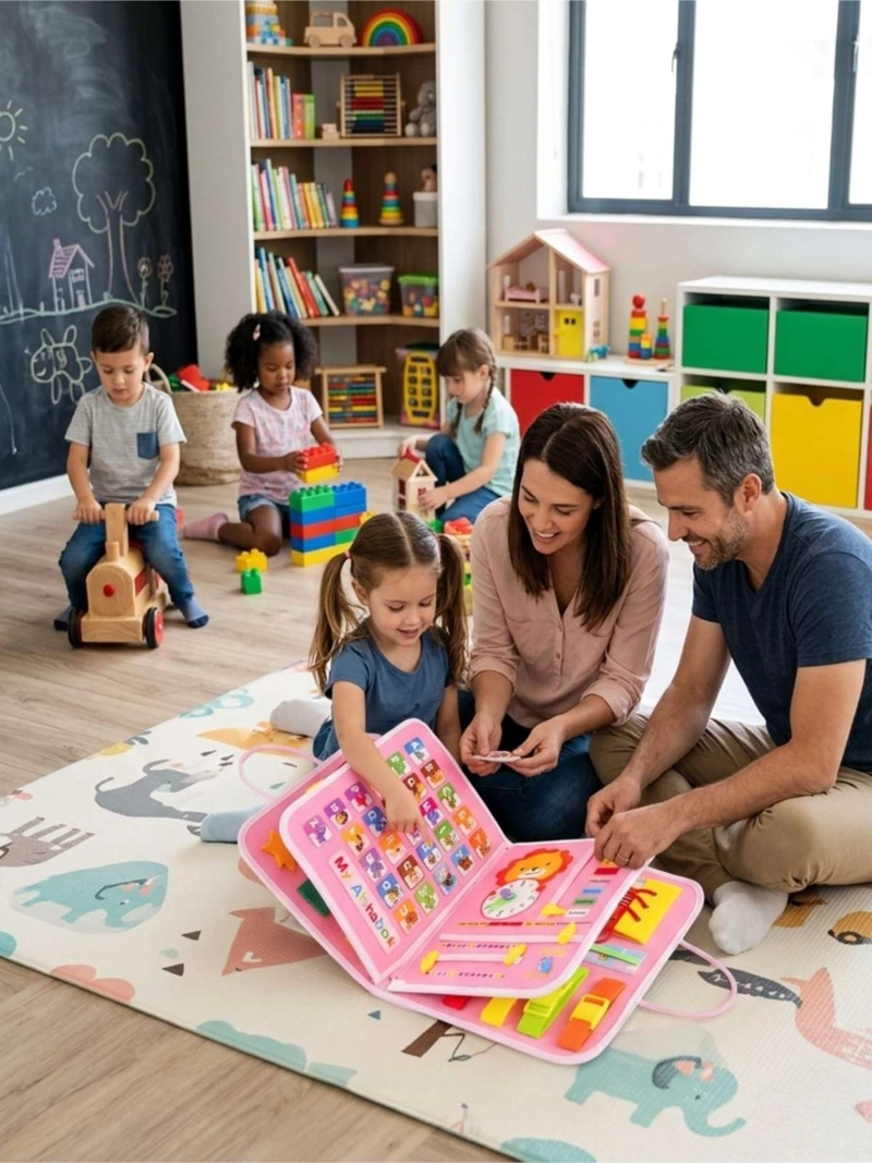 LIBRO DIDACTICO CON TABLERO DE ACTIVIDADES SENSORIAL - 7