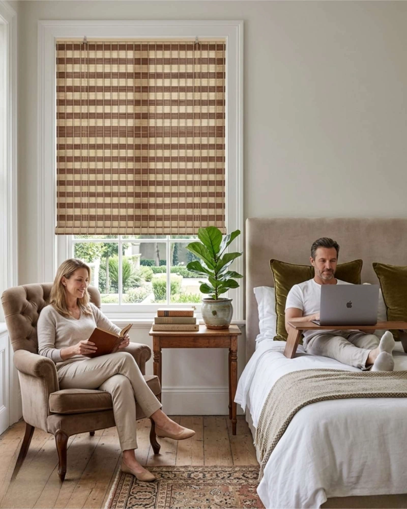 PACK 2 CORTINAS 150X180CM ROLLER DE BAMBU DE ALTA CALIDAD - 1