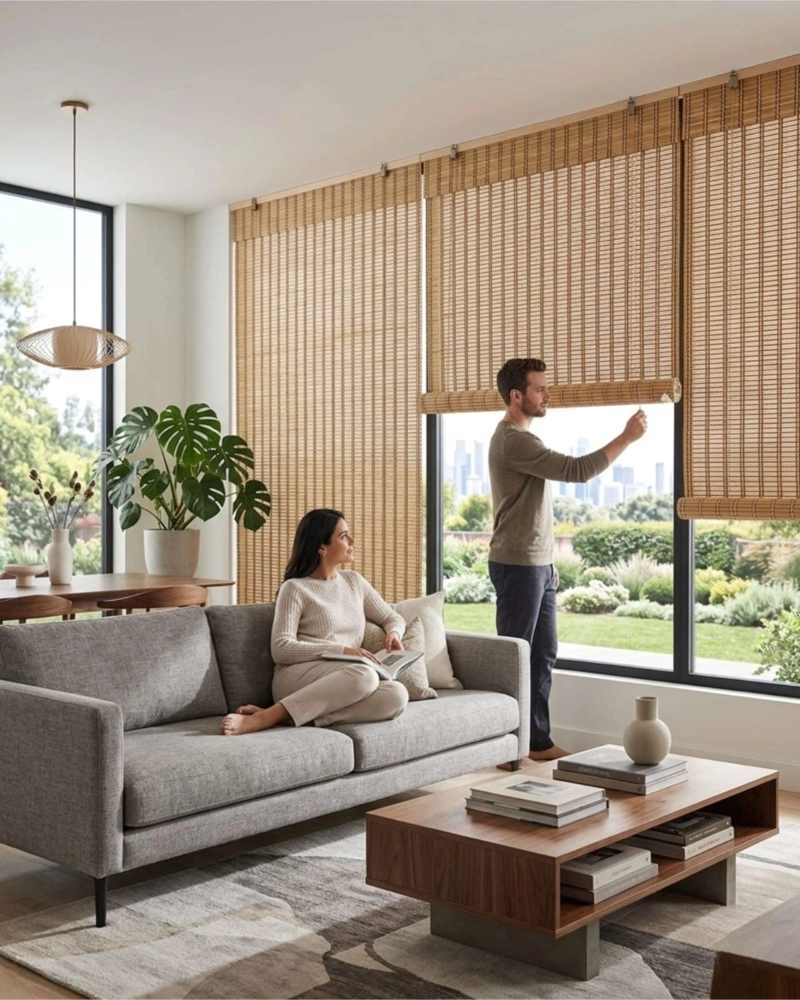 CORTINA 120X180CM ROLLER DE BAMBU DE ALTA CALIDAD - 5