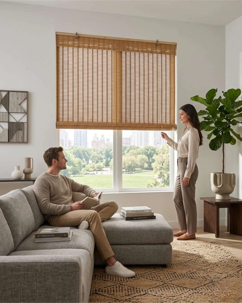 CORTINA 180X180CM ROLLER DE BAMBU DE ALTA CALIDAD - 2