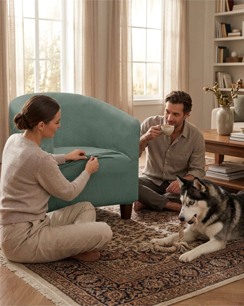PACK 2 FUNDA PARA POLTRONA ELASTICA Y AJUSTABLE PROTECTOR DE SILLON PREMIUM - 3