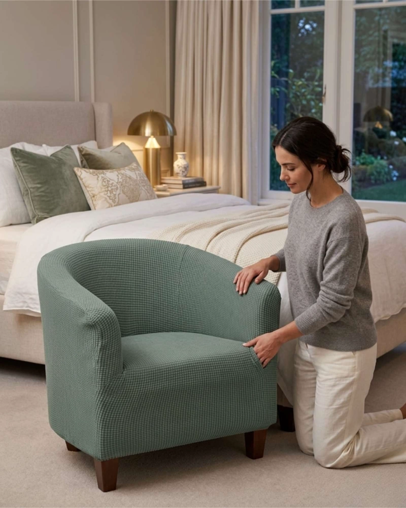 FUNDA PARA POLTRONA ELASTICA Y AJUSTABLE PROTECTOR DE SILLON PREMIUM - 2